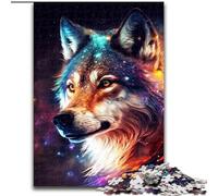 Puzzle 1000 pezzi "Lupo fantasy" in legno, regalo divertente e attività per la casa, 50x75cm, sviluppa le capacità di coordinazione occhio-mano, perfetto come regalo di compleanno