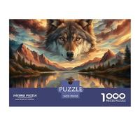 Puzzle 1000 pezzi Lupo, gioco familiare - Branco di lupi montagna per adulti e bambini, ottima idea regalo 70x50cm