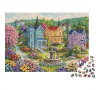 Puzzle 1000 pezzi Manor Garden Art, Casa di Campagna, Rilassante, Concentrazione, Cartone Often, Bambini 14+, Regalo Famiglia, 52x38cm