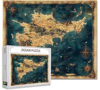 Puzzle 1000 Pezzi mappa Impossibili Puzzle Gigante Adulti Difficili Wooden Jigsaw Arte, Possono Stimolare Pensiero Delle Persone Con Poster Incluso, Regalo per Uomini Donne e Anziani 75x50cm Y-8