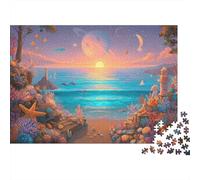 Puzzle 1000 Pezzi Mare al Tramonto Fantastico | Cartone Resistente | Regalo per Amici | Antistress 52x38cm