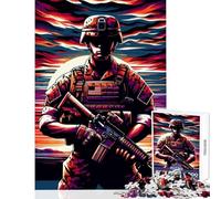 Puzzle 1000 pezzi Marine Corps Sunset Wpap Giocattoli antistress Regali di Babbo Natale segreto Gioco educativo Lista dei desideri con Babbo Natale Dimensioni 38x26cm