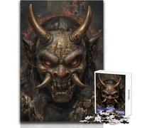 Puzzle 1000 pezzi Maschera Oni Arte digitale Rilassante Solo Tempo tranquillo Gioco di taglio preciso superiore Dimensioni giocattolo 38x26cm