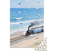 Puzzle 1000 Pezzi, Miniature Train, Puzzle Per Adulti, Puzzle Di Legno,1000pcs (75x50cm),Elemento Decorativo