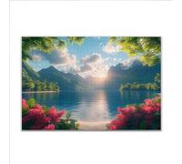 Puzzle 1000 Pezzi Montagne Tramonto Puzzle Grandi Dimensioni per Adulti 75 x 50cm, Adulti Difficili Impossible Giochi, Rilassamento e Intelligence, Jigsaw Personalizzato per Maschio e Femmina B-2