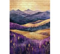 Puzzle 1000 Pezzi, Montagne Violette 3D Puzzle per Adulti Impegnativo, Educa Puzzles Artistico, Divertente E Stimolante Puzzles Decorativo per La Famiglia, Regalo e Decorazione Pareti DX0YL6-1093