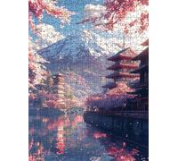 Puzzle 1000 Pezzi, Monte Fuji Ciliegio 3D Puzzle per Adulti Impegnativo, Educa Puzzles Artistico, Divertente E Stimolante Puzzles Decorativo per La Famiglia, Regalo e Decorazione Pareti DX0YL6-266
