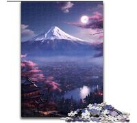 Puzzle 1000 pezzi Monte Fuji Moonlight Vale Puzzle impossibile per adulti dimensioni 26x38cm Ideale per gli innamorati, perfetto regalo di Natale, Capodanno, San Valentino