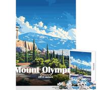 Puzzle 1000 pezzi Monte Olimpo Grecia Giocattolo educativo Ottimo regalo per giochi di famiglia Gioco per migliorare l'amore tra coppie Dimensioni 50x75cm