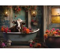 Puzzle 1000 pezzi - mucca nella vasca RAVENSBURGER