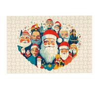 Puzzle 1000 Pezzi Natale, Puzzle Retrò Puzzles in Legno Dimensione Di 75x50cm, Classici Sfide Divertenti Intrattenimento Creativo, Divertimento Confezione di Alta Qualità Regalo Uomo e Donna -2012