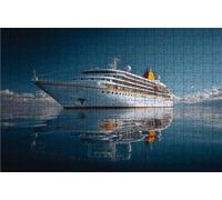 Puzzle 1000 Pezzi, Nave Da Crociera Puzzle 1000 Pezzi per Adulti, Giochi di Puzzles Barca Legno per Tutta la Famiglia, DIY Puzzles per Quadri Moderni Soggiorno Regalo Donna Uomo 75x50 cm RXPT-3396
