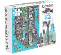 Puzzle 1000 Pezzi New York - Puzzle Adulti con Porta Puzzle - Puzzle New York Con Arte e Panorama della Citta - Puzzle Grandi Dimensioni per Adulti e Bambini 8 Bit Pixel Art di Bopster 70x50