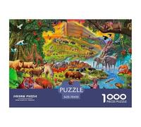 Puzzle 1000 Pezzi Noah's Ark Qualità Premium Animal World Multicolore Puzzle Al Divertenti Per Uomo E Donna Adulti E Bambini Più Grandi 70x50cm/1000pcs