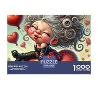 Puzzle 1000 Pezzi Nonna con Pallone Cuore, Decorazione per Tutti