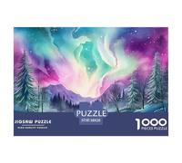Puzzle 1000 Pezzi Northern Lights Qualità Premium Norwegian Aurora Puzzle Impegnativo Idea Regalo Uomo E Donna Per Adulti E Ragazzi 38x26cm/1000pcs
