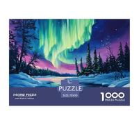 Puzzle 1000 Pezzi Northern Lights Qualità Premium Norwegian Wood Intrattenimento Creativo Puzzle Al Divertenti Per Uomo E Donna Adulti E Bambini Più Grandi 70x50cm/1000pcs