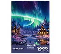 Puzzle 1000 Pezzi Northern Lights Qualità Premium Norwegian Wood Multicolore Divertimento Per Adulti Regalo Per Adulti E Bambini Da 14 Anni E Più 38x26cm/1000pcs