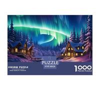 Puzzle 1000 Pezzi Northern Lights Qualità Premium Norwegian Wood Puzzle Impegnativo Divertimento Per Adulti Adulti E Bambini Più Grandi 38x26cm/1000pcs