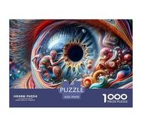 Puzzle 1000 Pezzi Occhio Colorato, Gioco per Adulti - Occhio Surreale nello Spazio, Relax, Regalo Casa, 70x50cm