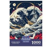Puzzle 1000 Pezzi Ocean Wave Qualità Premium Japanese Style Multicolore Idea Regalo Uomo E Donna Regalo Per Adulti E Bambini Da 14 Anni E Più 70x50cm/1000pcs