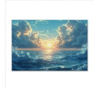 Puzzle 1000 Pezzi Oceano Tramonto Puzzle Grandi Dimensioni per Adulti 75 x 50cm, Adulti Difficili Impossible Giochi, Rilassamento e Intelligence, Jigsaw Personalizzato Regalo per Maschio e Femmina Y-1