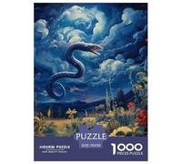 Puzzle 1000 Pezzi Oil Painting Snake Qualità Premium Flower Cluster Puzzle Impegnativo Puzzle Al Divertenti Per Uomo E Donna Per Adulti E Ragazzi 70x50cm/1000pcs