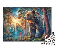 Puzzle 1000 Pezzi Orso bruno europeo | Puzzle Impossibile | Gioco Di Sfida Intellettuale Puzzle | Attività Manuale Antistress 52x38cm/1000pcs