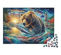 Puzzle 1000 Pezzi Orso bruno europeo | Puzzle Impossibile | Gioco Di Sfida Intellettuale Puzzle | Attività Manuale Antistress 52x38cm/1000pcs
