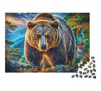 Puzzle 1000 Pezzi Orso bruno europeo | Puzzle Impossibile | Gioco Di Sfida Intellettuale Puzzle | Attività Manuale Antistress 52x38cm/1000pcs