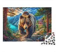 Puzzle 1000 Pezzi Orso bruno europeo | Puzzle Impossibile | Gioco Di Sfida Intellettuale Puzzle | Attività Manuale Antistress 70x50cm/1000pcs