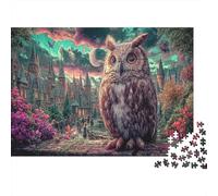 Puzzle 1000 Pezzi Owl before Magical Castle - Classici Giochi Wildlife, Decorazione E Regalo 38x26cm/1000pcs