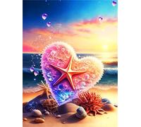 Puzzle 1000 pezzi, Paesaggio del Cuore della Spiaggia Puzzle Classici per Adulti, Giocattoli di Gioco Impegnativi, puzzle Impossibile, Puzzles per Gioco Familiare, Regalo per Amore e Amico 75 x 50 cm