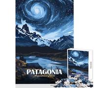 Puzzle 1000 pezzi Paesaggio della Patagonia con montagne e cielo Giocattolo Decorazione da parete Ottimo regalo per giochi Gioco educativo con pezzi completamente interconnessi di forma casuale
