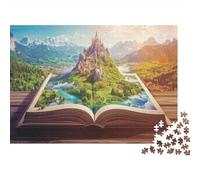 Puzzle 1000 Pezzi Paesaggio di Libro Montuoso | Libro sulla Vetta | Cartone Riciclato | Per Adulti e Adolescenti | Amanti del Relax 70x50cm