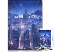 Puzzle 1000 pezzi Paesaggio notturno sotto la pioggia Gioco divertente per lo sviluppo cognitivo Speciale Regalo di festa premuroso Dimensioni 38x26cm