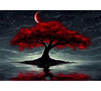 Puzzle 1000 Pezzi Paesaggio Puzzle Adulti Sfida Impossibili Jigsaws Albero Classica 3D Pattern Art Jigsaws per Divertimento Adulti e Bambina, Gioco Familiare,Festa Aziendale,Regali Donne 75x50cm C-720
