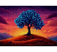 Puzzle 1000 Pezzi Paesaggio Puzzle Adulti Sfida Impossibili Jigsaws Albero Classica 3D Pattern Art Jigsaws per Divertimento Adulti e Bambina, Gioco Familiare,Festa Aziendale,Regali Donne 75x50cm C-999