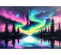 Puzzle 1000 Pezzi Paesaggio Puzzle Aurora boreale Jigsaw Adulti Legno Classici Impossibili Gioco da Sfida, Stampa di Alta Qualità jigsaws Giocattoli，per la Casa di vertimento In Famiglia Regalo U-764