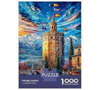 Puzzle 1000 Pezzi Palazzo dell'Alhambra | Puzzle Impossibile | Gioco Di Sfida Intellettuale Puzzle | Attività Manuale Antistress 70x50cm/1000pcs