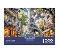 Puzzle 1000 Pezzi Palloncini a Parigi, 38x26 cm, Luce Solare Calda Gioco Educativo e Difficile per Coppie e Famiglie in Modalità Collettiva