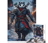 Puzzle 1000 pezzi Panda Assassino nella Città Innevata Giocattoli Fai da Te Regali per Donne Uomini per Gioco Educativo Migliora l'Amore tra Coppie Dimensioni 38x26cm