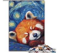 Puzzle 1000 pezzi Panda rosso Cielo stellato in legno, gioco interattivo per famiglie, adatto dai 14 anni in su, 50x75cm, gioco rompicapo per adolescenti, regalo perfetto per le feste
