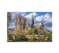 Puzzle 1000 Pezzi, Parigi Puzzle Arte 75x50cm Jigsaw Grandi Dimensioni per Adulti, Jigsaw Giochi Intrattenimento Creativo, Gioco Familiare Decorazione Parete Regalo Cattedrale di Notre Dame p-1612