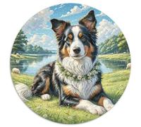 Puzzle 1000 Pezzi pastore australiano Animali - Qualità Premium, Assemblaggio Facile, Hobby, Senza Spigoli, 1000pcs (67.5x67.5cm)