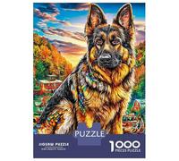 Puzzle 1000 Pezzi Pastore tedesco | Puzzle Impossibile | Gioco Di Sfida Intellettuale Puzzle | Attività Manuale Antistress 70x50cm/1000pcs