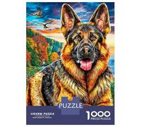 Puzzle 1000 Pezzi Pastore tedesco | Puzzle Impossibile | Gioco Di Sfida Intellettuale Puzzle | Attività Manuale Antistress 52x38cm/1000pcs