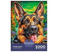 Puzzle 1000 Pezzi Pastore tedesco | Puzzle Impossibile | Gioco Di Sfida Intellettuale Puzzle | Attività Manuale Antistress 70x50cm/1000pcs