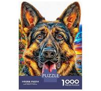 Puzzle 1000 Pezzi Pastore tedesco | Puzzle Impossibile | Gioco Di Sfida Intellettuale Puzzle | Attività Manuale Antistress 70x50cm/1000pcs