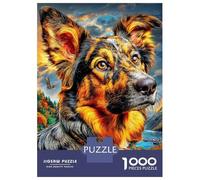 Puzzle 1000 Pezzi Pastore tedesco | Puzzle Impossibile | Gioco Di Sfida Intellettuale Puzzle | Attività Manuale Antistress 70x50cm/1000pcs